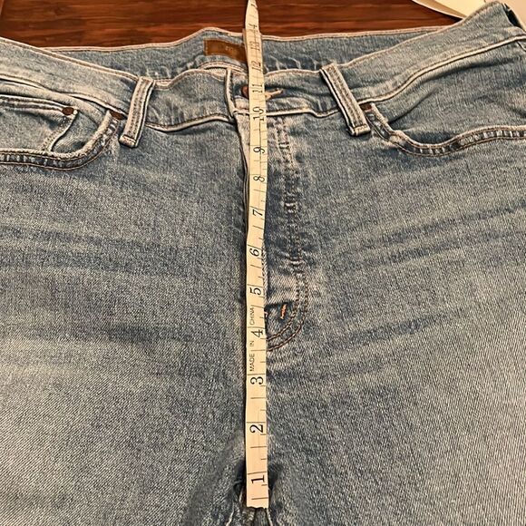 Mother Blue Denim Distressed The Scrapper Ankle Factory Fading Jeans Casual - Picture 9 of 16